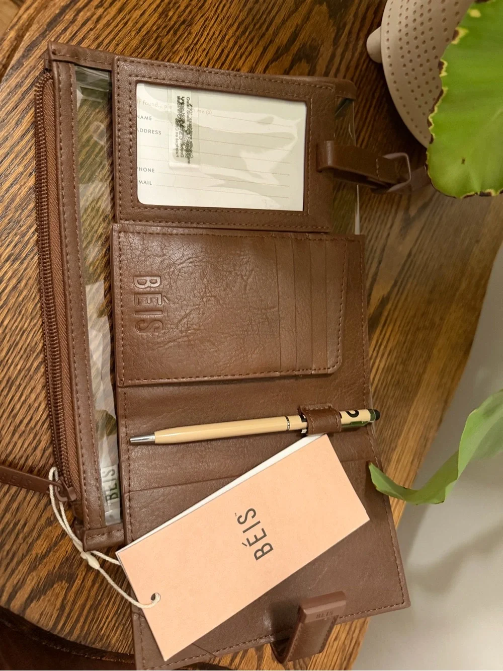 Beis Maple Passport Wallet & Luggage Tag Set (unisex)